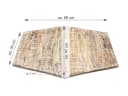 Amagohome Sechseckige Tischplatte Mango-Altholz 74x56 cm Bild 3