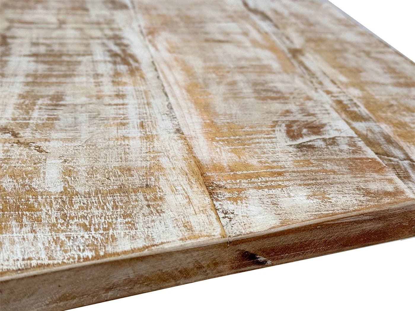 Amagohome Sechseckige Tischplatte Mango-Altholz 74x56 cm - Bild 5