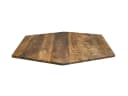 Amagohome Sechseckige Tischplatte Mango-Altholz 74x56 cm Tabacco Bild 1