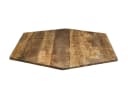 Amagohome Sechseckige Tischplatte Mango-Altholz 74x56 cm Tabacco Bild 2