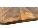 Amagohome Sechseckige Tischplatte Mango-Altholz 74x56 cm Tabacco Bild 4