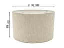 Amagohome Lampenschirm 30 cm Baumwolle-Leinen E27 Weiß/Braun Bild 3