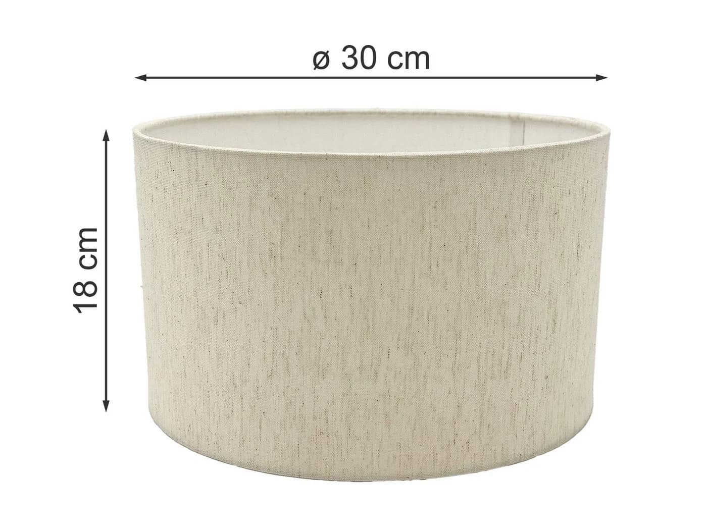 Amagohome Lampenschirm 30 cm Baumwolle-Leinen E27 Weiß/Braun - Bild 3