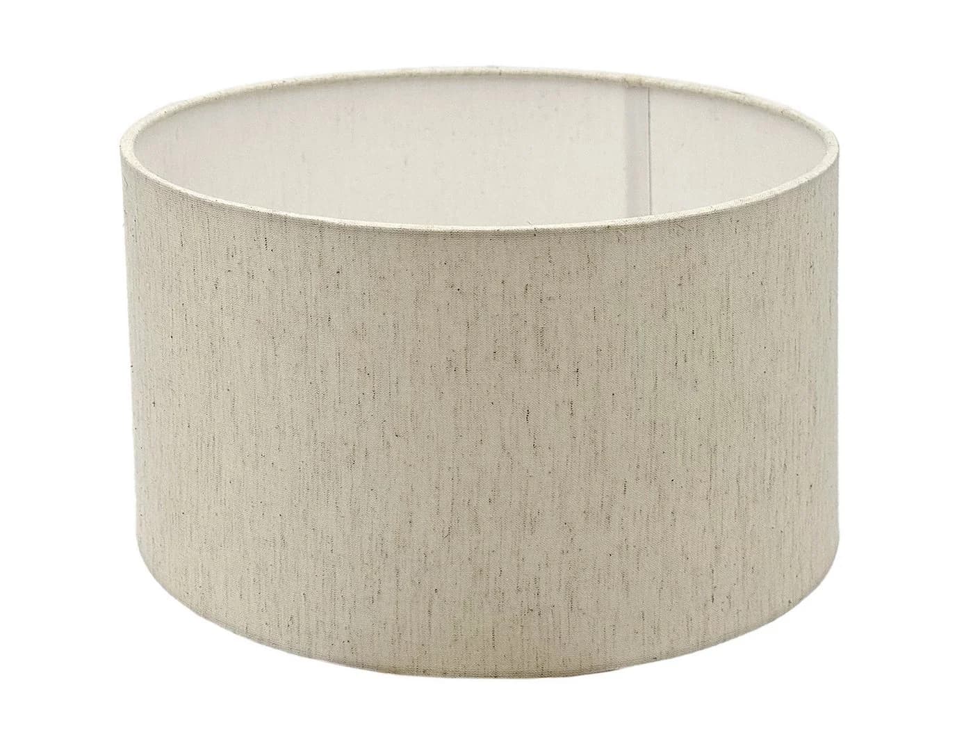 Amagohome Lampenschirm 30 cm Baumwolle-Leinen E27 Weiß/Braun - Bild 5