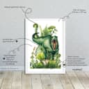Sunnywall Poster 4er Set Dinosaurier A4 Bunt Grün Bild 3