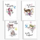 Sunnywall Poster Set Feen mit Spruch (4er Set) ungerahmt Bild 2