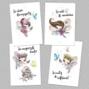 Sunnywall Poster Set Feen mit Spruch (4er Set) ungerahmt Bild 4