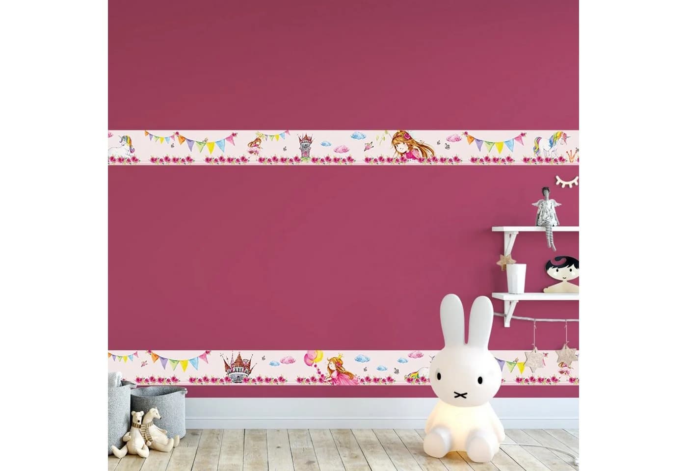 Sunnywall Bordüre Prinzessin Rosa Vliestapete 400 cm