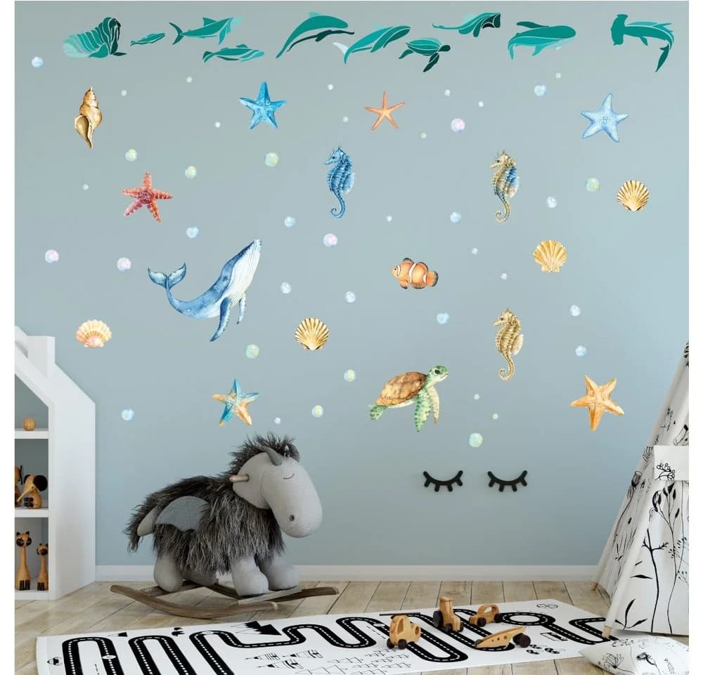 Sunnywall Wandtattoo Unterwasser Fische Meereswelt Bunt 6 St - Bild 3