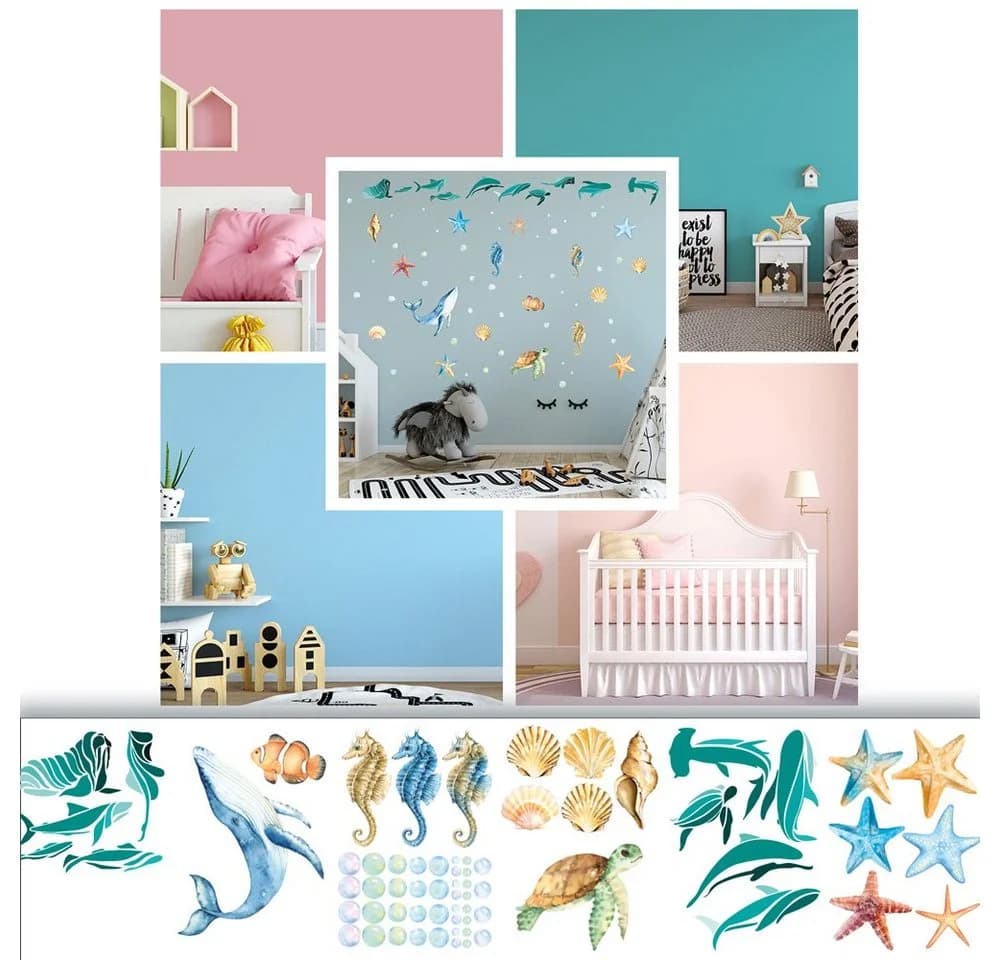 Sunnywall Wandtattoo Unterwasser Fische Meereswelt Bunt 6 St - Bild 5
