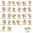 Sunnywall Wandtattoo Buchstaben ABC Bärchen Aufkleber Bunt Selbstklebend Bild 5