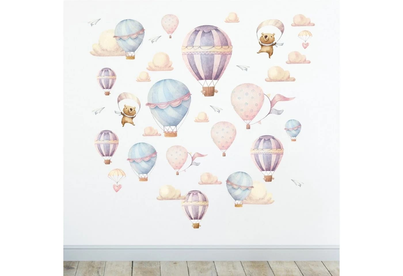 Sunnywall Wandtattoo Heißluftballon Wandsticker (3 St) Bunt - Bild 2