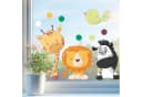 Sunnywall Fensterbild Safari Freunde Bunt Wiederverwendbar Bild 2