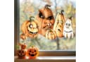 Sunnywall Halloween Fensterbild Wiederverwendbar Kürbisse Orange/Braun Bild 2
