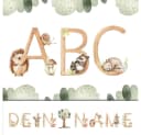 Sunnywall Wandtattoo Buchstaben ABC Waldtiere Aufkleber Bild 2