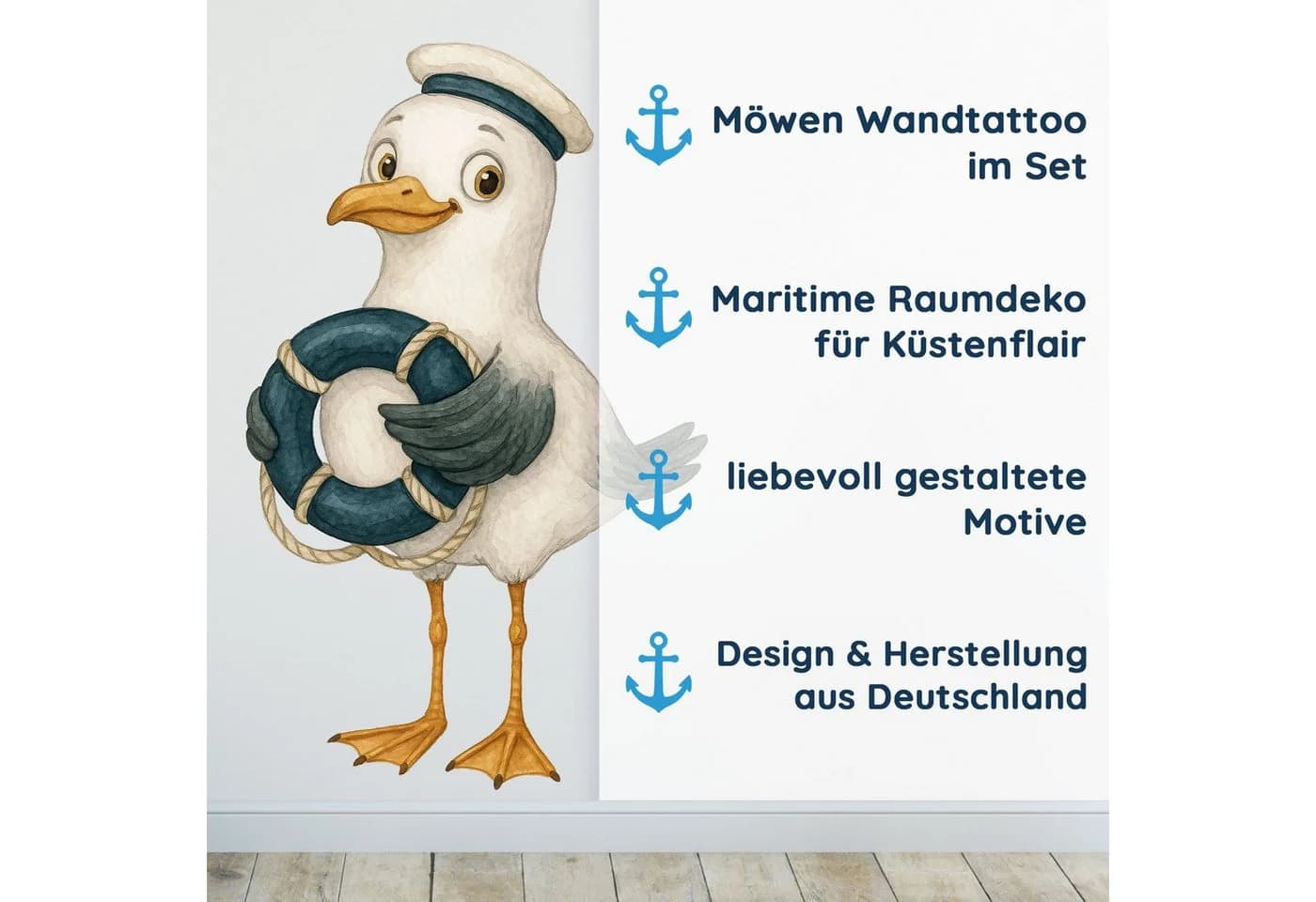 Sunnywall Wandtattoo Maritim Möwen - Selbstklebend Konturgeschnitten - Bild 3
