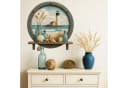 Sunnywall Wandtattoo Maritim Bullauge blau türkis mit Leuchtturm & Muscheldeko Bild 2