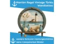 Sunnywall Wandtattoo Maritim Bullauge blau türkis mit Leuchtturm & Muscheldeko Bild 3