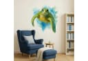 Sunnywall Wandtattoo Maritim Schildkröte Aquarell Blau Grün Bild 1