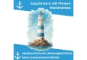 Sunnywall Wandtattoo Maritim Leuchtturm & Möwen Aquarell Blau-Weiß Bild 3