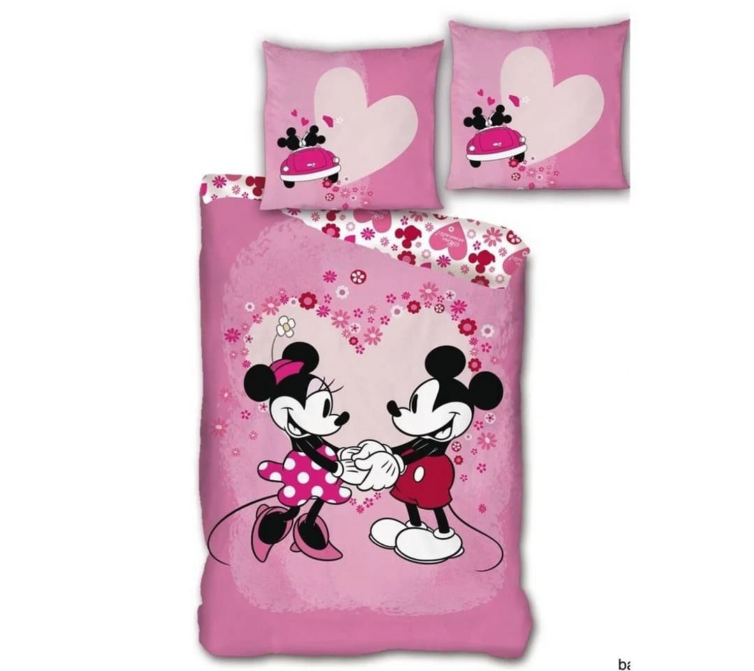 Disney Bettwäsche Set Rosa Mikrofaser Minnie & Mickey Maus - Bild 2