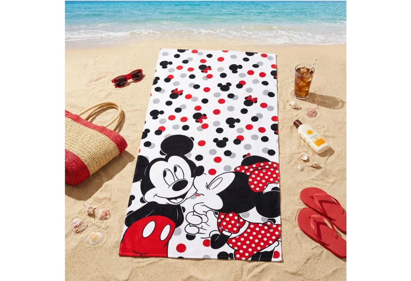 Disney Badetuch Mickey Maus 100% Baumwolle XL 70x140 cm