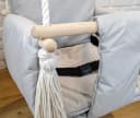 Pamek Kinderschaukel Grau Teddy-Bär mit Sicherheitsgurt Bild 4