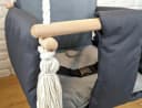 Pamek Kinderschaukel Teddy Bär mit Sicherheitsgurt Naturholz Bild 4