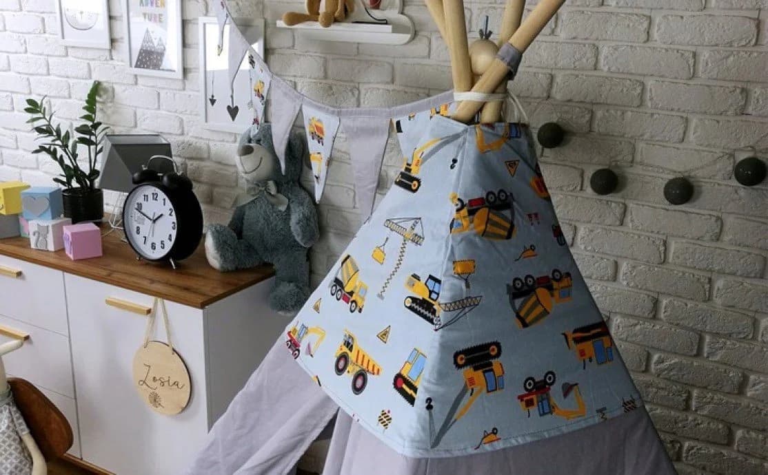 Pamek Tipi-Zelt Kinder Spielzelt Teepee 6-tlg. Set - Bild 5