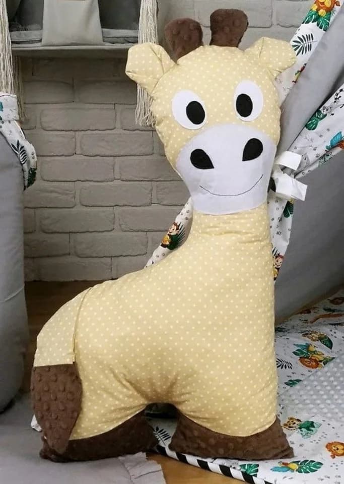 Pamek Kuscheltier Kissen Bunt Tiere Giraffe Zebra Teddy Elefant Pinguin - Bild 2