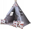 Pamek Spielzelt Tipi 7-tlg. Baumwolle mit Kissen & Stabilisator Bild 2