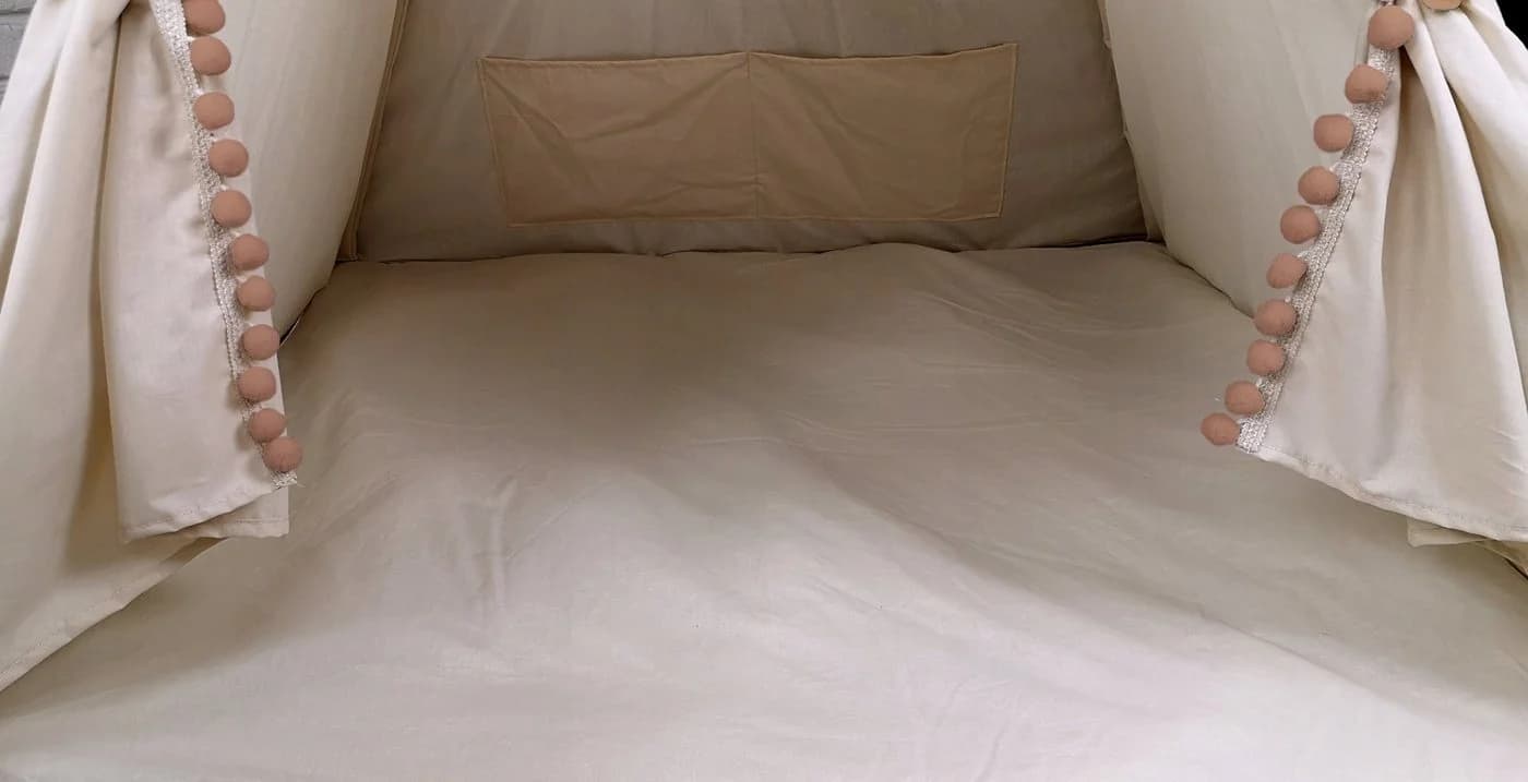 Pamek Tipi-Zelt Basic Kinder Spielzelt Teepee Braunes Zelt mit Fenster - Bild 5