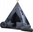 Pamek Tipi-Zelt Basic Kinder Spielzelt Teepee Schwarz 7-tlg. Bild 2