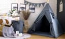 Pamek Tipi-Zelt Basic Kinder Spielzelt Teepee Schwarz 7-tlg. Bild 3