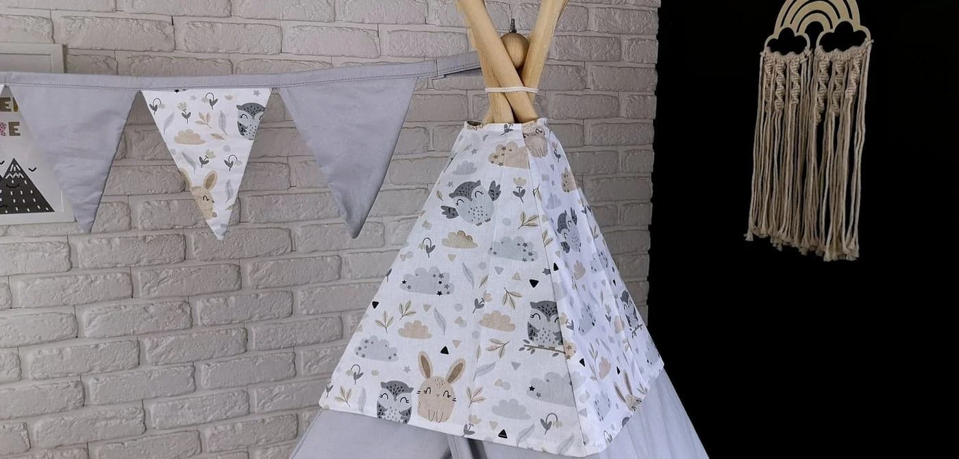 Pamek Tipi-Zelt 7-tlg. mit Bodenmatte, Kissen & Stabilisator - Bild 4