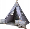Pamek Spielzelt Tipi 7-tlg. Beige mit Kissen & Bodenmatte Bild 2