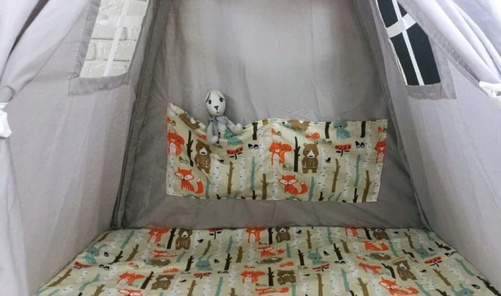 Pamek Spielzelt Tipi 7-tlg. Orange mit Kissen & Bodenmatte - Bild 4
