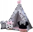 Pamek Tipi-Zelt Tiere-Team Spielzelt Set mit Kissen und Stabilisator Bild 2