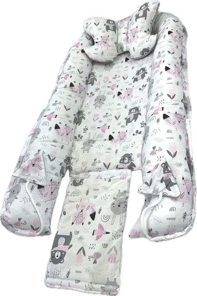 Pamek Bettnestchen Babybett Rosa Doppelseitig mit Schmetterling-Kissen - Bild 4