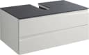 BYLIVING Waschbeckenschrank Shape Weiß Hochglanz 80cm Bild 3