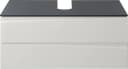 BYLIVING Waschbeckenschrank Shape Weiß Hochglanz 80cm Bild 4