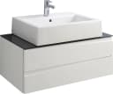 BYLIVING Waschbeckenschrank Shape Weiß Hochglanz 80cm Bild 5