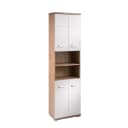 byLIVING Hochschrank Nebraska 50cm Weiß Hochglanz Bild 1