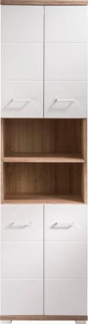 byLIVING Hochschrank Nebraska 50cm Weiß Hochglanz Bild 2