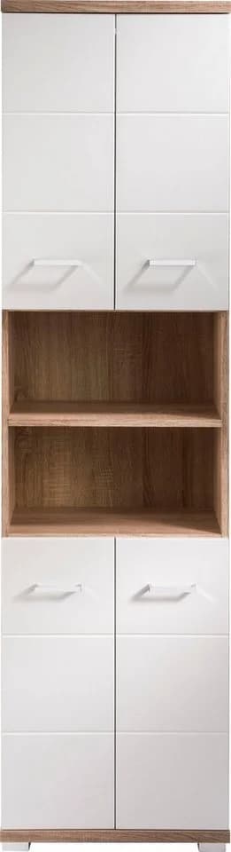 byLIVING Hochschrank Nebraska 50cm Weiß Hochglanz - Bild 2