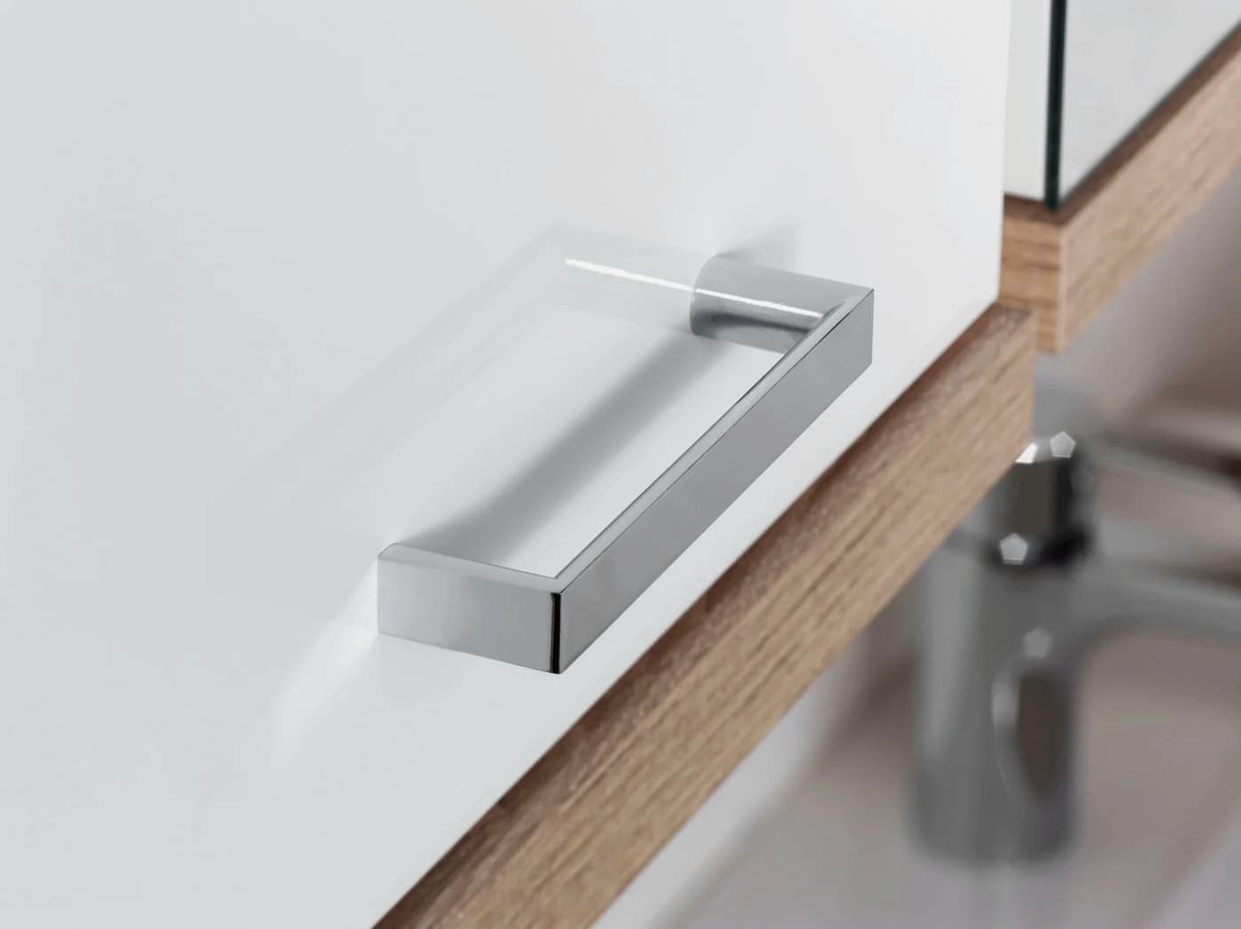 byLIVING Hochschrank Nebraska 50cm Weiß Hochglanz - Bild 4