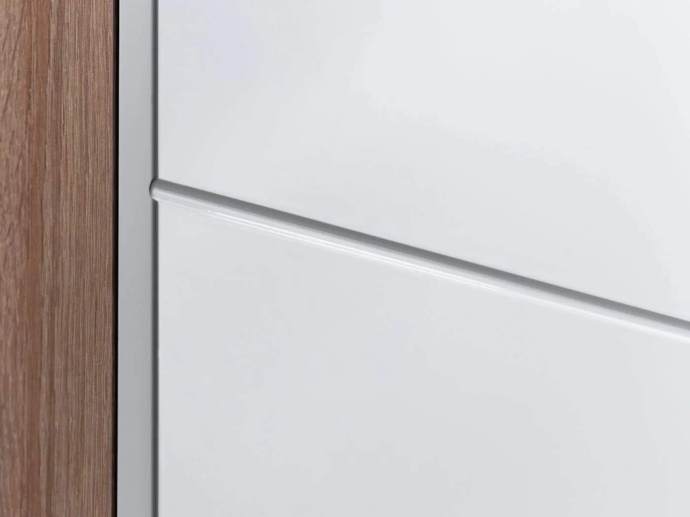 byLIVING Hochschrank Nebraska 50cm Weiß Hochglanz - Bild 5