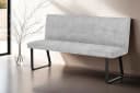 BYLIVING Polsterbank Talea Grau Schwarz Metallgestell Gepolstert Bild 2