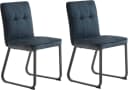 byLIVING Esszimmerstuhl Talea Set 2-tlg. Dunkelgrau Schwarz Microfaser Bild 1