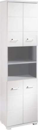 Hochschrank BYLIVING Nebraska weiß Hochglanz 4 Türen Bild 3